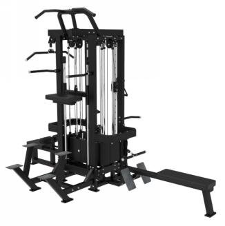 4 Multi-Station Assisted Chin Up Dip: 100kg Lat Pulldown: 100kg Low Row: 100kg Adjustable Pulley: 100kg Size: (GC-5097A) — Qingmeiya commercial fitness equipment